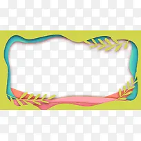 绿色小清新立体剪纸边框装饰-空若网 绿色小清新立体剪纸边框装饰-空若网