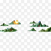 水彩山峰-空若网 水彩山峰-空若网