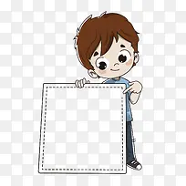 创意双十一边框装饰男孩矢量-空若网 创意双十一边框装饰男孩矢量-空若网