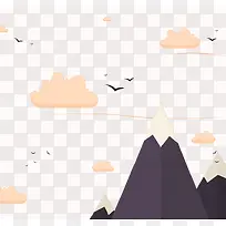 雪山插画-空若网 雪山插画-空若网