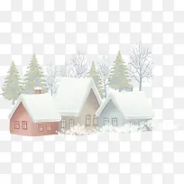 冬季多彩村庄房屋-空若网 冬季多彩村庄房屋-空若网