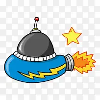 卡通手绘外星人宇宙飞船火箭-空若网 卡通手绘外星人宇宙飞船火箭-空若网