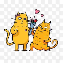 卡通爱情动物免抠素材-空若网 卡通爱情动物免抠素材-空若网