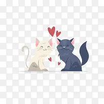 卡通爱情小猫免抠素材-空若网 卡通爱情小猫免抠素材-空若网