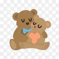 卡通爱情小熊免抠素材-空若网 卡通爱情小熊免抠素材-空若网