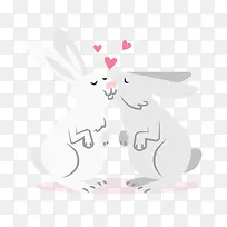 卡通爱情兔子免抠素材-空若网 卡通爱情兔子免抠素材-空若网
