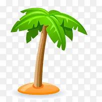卡通椰子树设计矢量图-空若网 卡通椰子树设计矢量图-空若网