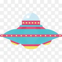 手绘卡通宇宙彩灯飞船矢量-空若网 手绘卡通宇宙彩灯飞船矢量-空若网