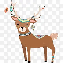 卡通梅花鹿装饰图案-空若网 卡通梅花鹿装饰图案-空若网