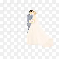 手绘插画新郎和新娘-空若网 手绘插画新郎和新娘-空若网