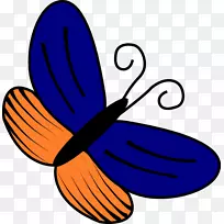 蝴蝶昆虫蓝色剪贴画-红色蝴蝶-空若网 蝴蝶昆虫蓝色剪贴画-红色蝴蝶-空若网