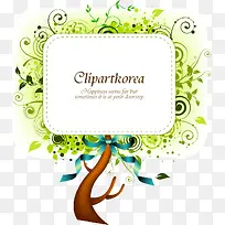 长方形树叶公告栏矢量图-空若网 长方形树叶公告栏矢量图-空若网