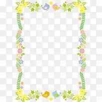 多彩春季花鸟框架-空若网 多彩春季花鸟框架-空若网