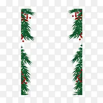 绿色松树枝圣诞节边框-空若网 绿色松树枝圣诞节边框-空若网