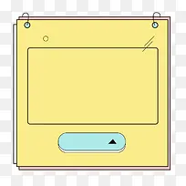 卡通黄色日历型产品边框-空若网 卡通黄色日历型产品边框-空若网