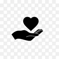 剪影风格手型爱心手势矢量图案-空若网 剪影风格手型爱心手势矢量图案-空若网