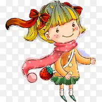 手绘卡通可爱女娃-空若网 手绘卡通可爱女娃-空若网