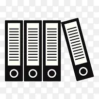 黑色扁平化手绘文件夹-空若网 黑色扁平化手绘文件夹-空若网