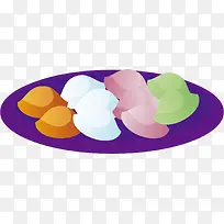 精美卡通五色饺子矢量设计-空若网 精美卡通五色饺子矢量设计-空若网