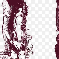 欧美风格怀旧插画矢量素材-空若网 欧美风格怀旧插画矢量素材-空若网