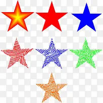 彩色五角星装饰背景-空若网 彩色五角星装饰背景-空若网