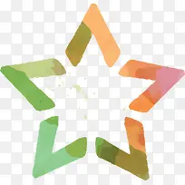 创意水彩几何五角星装饰插画-空若网 创意水彩几何五角星装饰插画-空若网