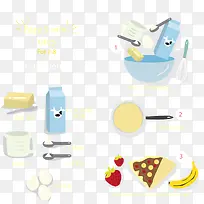 美味可丽饼制作食谱矢量-空若网 美味可丽饼制作食谱矢量-空若网