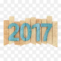 原木板上的蓝色2017创意海报-空若网 原木板上的蓝色2017创意海报-空若网