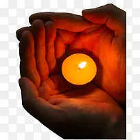 手捧黄色蜡烛的双手-空若网 手捧黄色蜡烛的双手-空若网