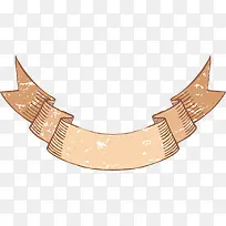 手绘橙色丝带-空若网 手绘橙色丝带-空若网