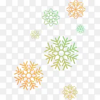 冬天多彩渐变雪花-空若网 冬天多彩渐变雪花-空若网