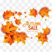 金秋枫叶促销海报-空若网 金秋枫叶促销海报-空若网