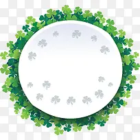 绿色三叶草装饰边框-空若网 绿色三叶草装饰边框-空若网