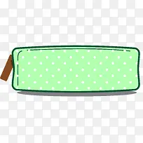 波点浅绿色矢量铅笔盒-空若网 波点浅绿色矢量铅笔盒-空若网