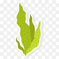 波点绿色扁平风格海草-空若网 波点绿色扁平风格海草-空若网