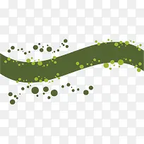 矢量绿色曲线波点卡片背景-空若网 矢量绿色曲线波点卡片背景-空若网