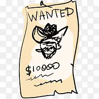 通缉令png矢量素材-空若网 通缉令png矢量素材-空若网