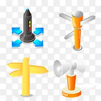 ��·ָʾ�ƺ��̵�PNGʸ���ز�-������