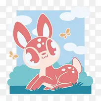 矢量可爱的小鹿-空若网 矢量可爱的小鹿-空若网