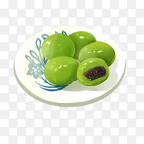 手绘食物插图青团-空若网 手绘食物插图青团-空若网