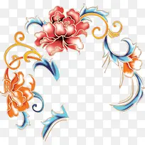 红色橙色花朵背景-空若网 红色橙色花朵背景-空若网