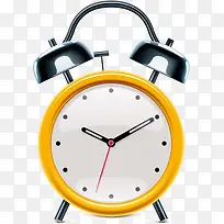 手绘黄色手拎闹钟图案-空若网 手绘黄色手拎闹钟图案-空若网