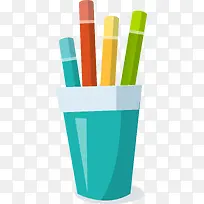 多彩卡通笔筒-空若网 多彩卡通笔筒-空若网