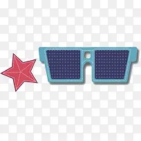 手绘眼镜和海星-空若网 手绘眼镜和海星-空若网