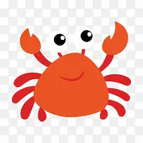 橙红色的卡通螃蟹-空若网 橙红色的卡通螃蟹-空若网