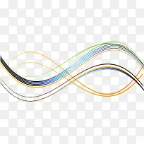 手绘多彩弧线-空若网 手绘多彩弧线-空若网