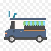 矢量交通运输卡车蓝色-空若网 矢量交通运输卡车蓝色-空若网