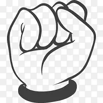 手绘握紧的拳头png图-空若网 手绘握紧的拳头png图-空若网