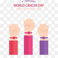 彩色手环高举拳头-空若网 彩色手环高举拳头-空若网