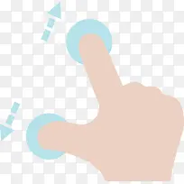 矢量手指触摸滑动素材图-空若网 矢量手指触摸滑动素材图-空若网